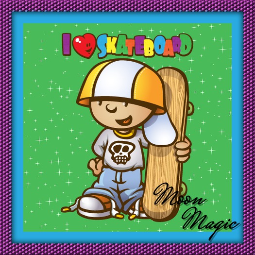 Moon Magic-skateboard kid