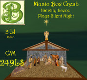 Music Box Cresh, Nativity Scene, Mesh 3LI, Play Silent Night