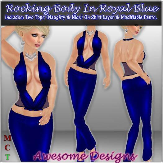 *Awesome Designs Rocking Body In Royal Blue