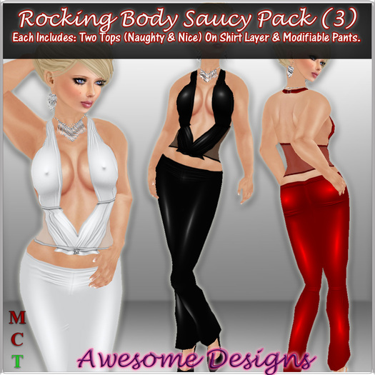*Awesome Designs Rocking Body Saucy Pack (3 Sets)