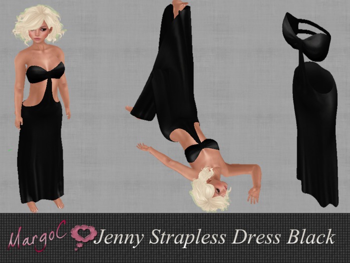 Jenny Strapless Dress Black - MargoC