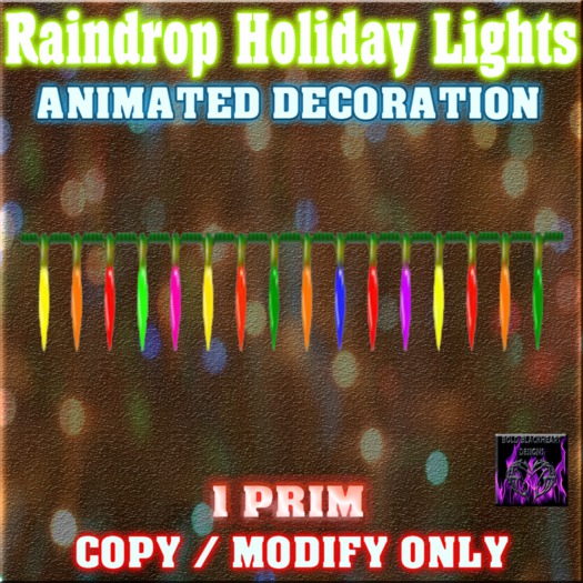 Second Life Marketplace BBD Raindrop Holiday Lights (Animated