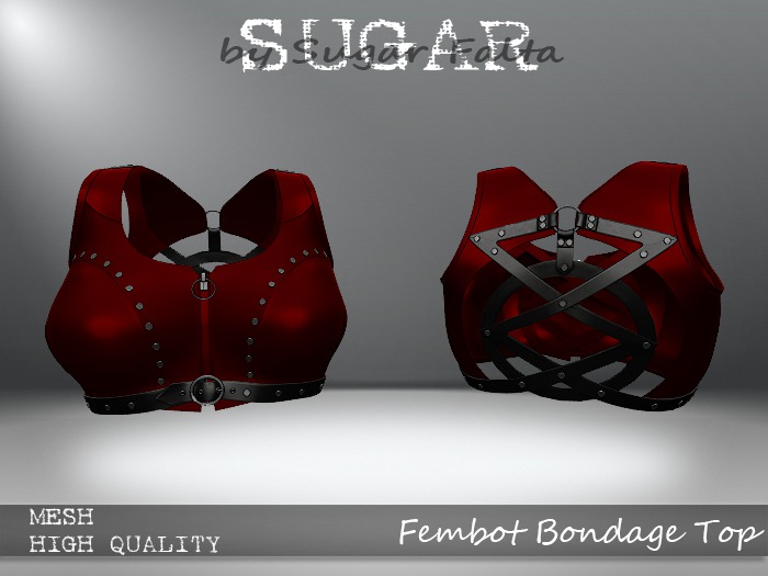 SUGAR - Fembot Top - RED