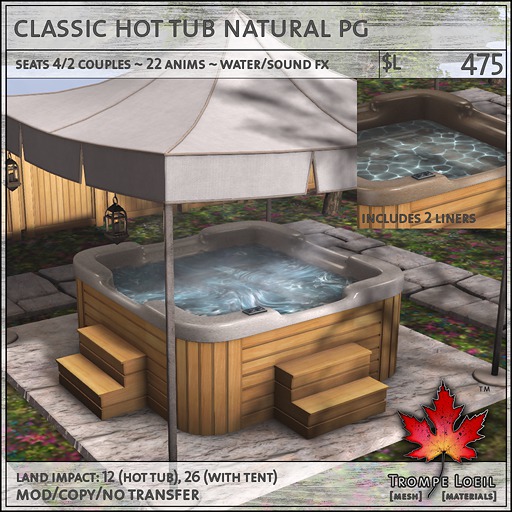 Trompe Loeil - Classic Hot Tub White PG [mesh]