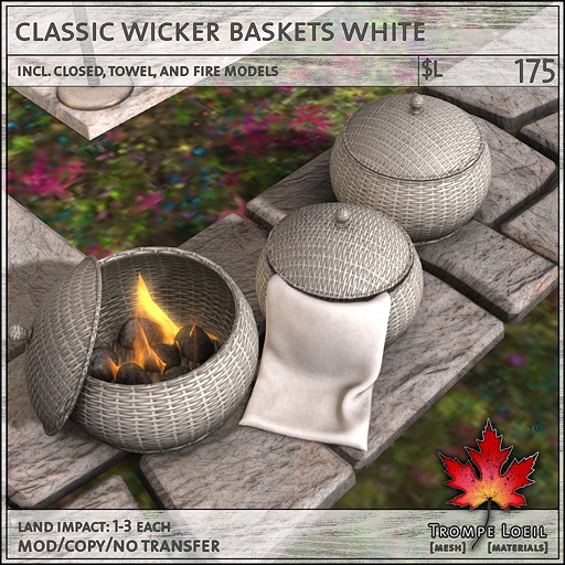 Trompe Loeil - Classic Wicker Baskets Brown [mesh]