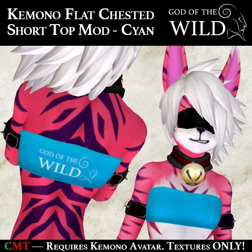 :GW: Kemono Short Top - Cyan