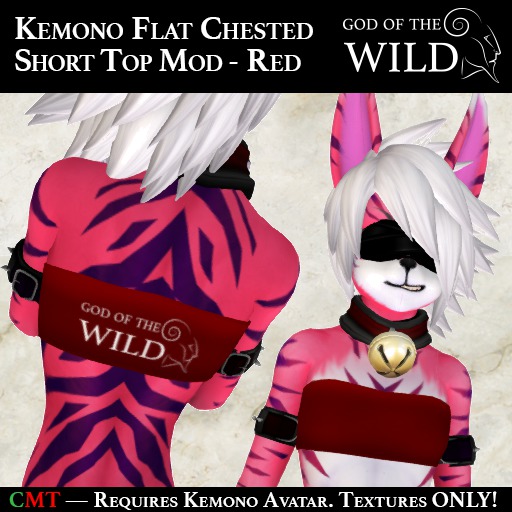 :GW: Kemono Short Top - Red