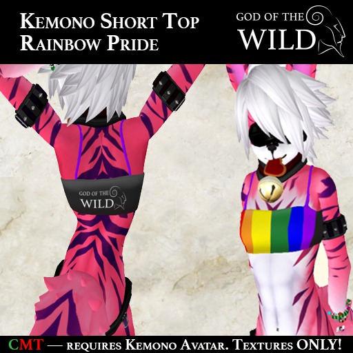 :GW: Kemono Short Top - Rainbow Pride
