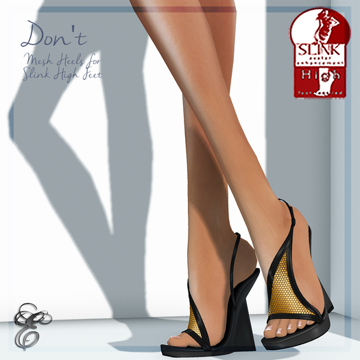Entice - Don't Heels - Slink High - Gold