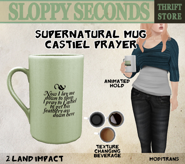 Supernatural Mug - Castiel Prayer