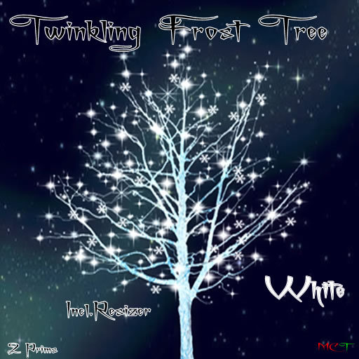 Christmas Twinkling  Frost tree White  Incl Resizer 