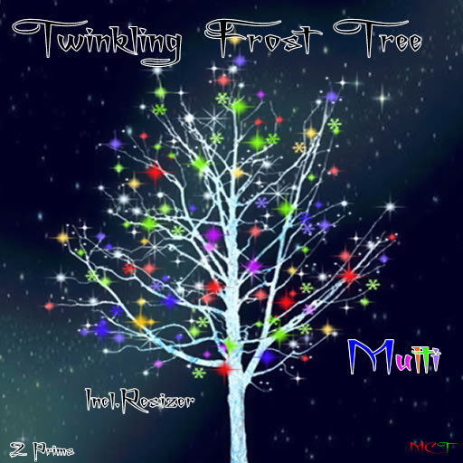 Christmas Twinkling  Frost tree Multi  Incl Resizer 