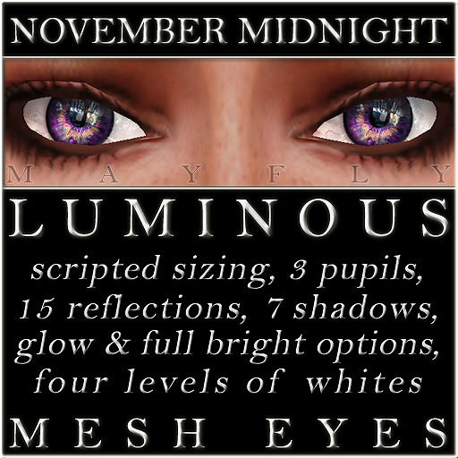 Mayfly - Luminous - Mesh Eyes (November Midnight)