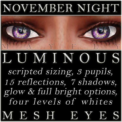 Mayfly - Luminous - Mesh Eyes (Crystal)