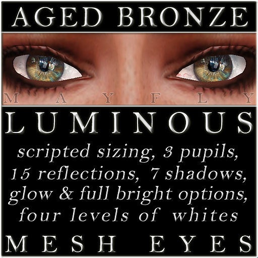Mayfly - Luminous - Mesh Eyes (Aged Bronze)