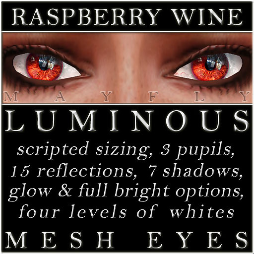 Mayfly - Luminous - Mesh Eyes (Raspberry Wine)