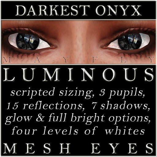 Mayfly - Luminous - Mesh Eyes (Darkest Onyx)