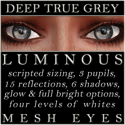 Mayfly - Luminous - Mesh Eyes (Deep True Grey)