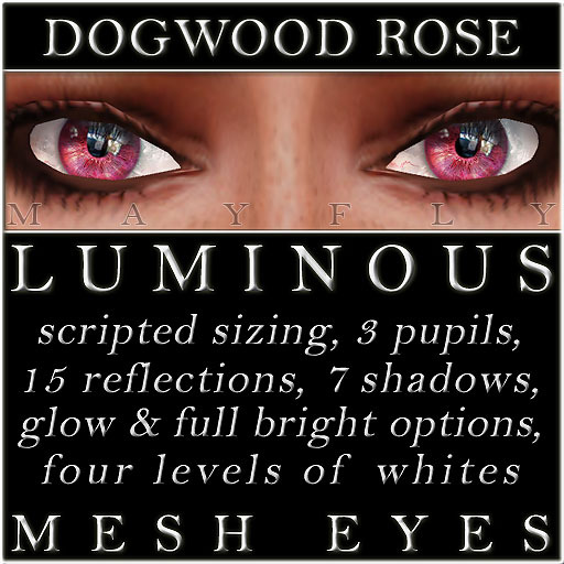 Mayfly - Luminous - Mesh Eyes (Dogwood Rose)