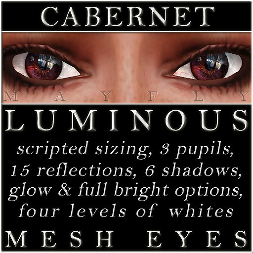 Mayfly - Luminous - Mesh Eyes (Cabernet)
