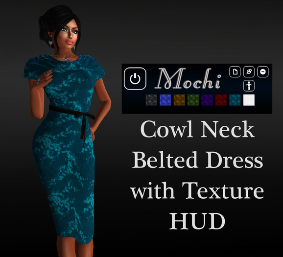 Mochi - Cowl Neck Belted Dress - DEMO