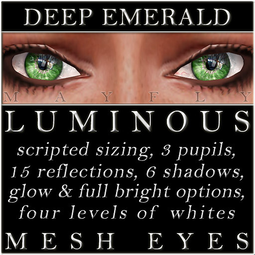 Mayfly - Luminous - Mesh Eyes (Deep Emerald)