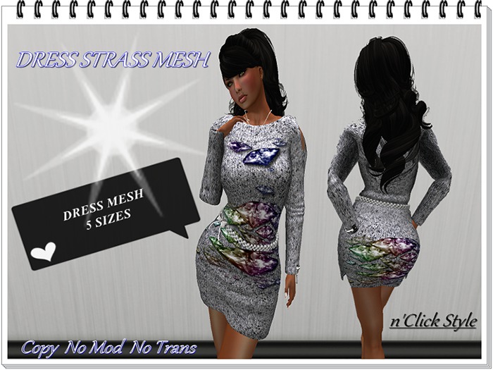 "n'Click Style" Dress Strass Mesh