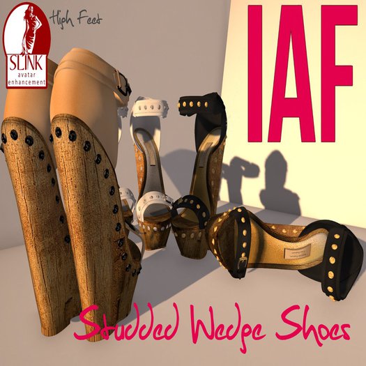 IAF Studded Wedge Shoe (Yellow)