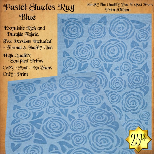 *PRIMVISION* Pastel Shades Rug - Blue