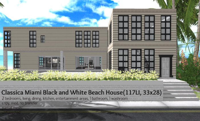 Classica Miami Black and White Beach House(117, 33x28)