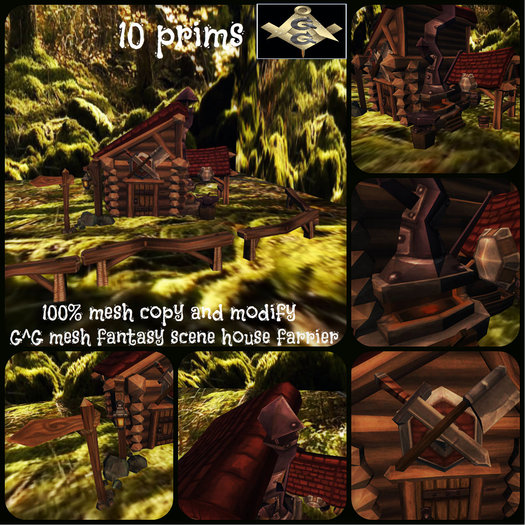 G^G mesh fantasy scene house farrier
