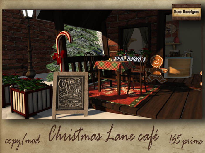 .:Bee Designs:. Christmas Lane Cafe - box