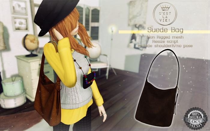 ::C'est la vie !:: suede bag(cocoa)mesh