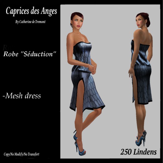 *CdT* Robe bustier"Seduction" bleue