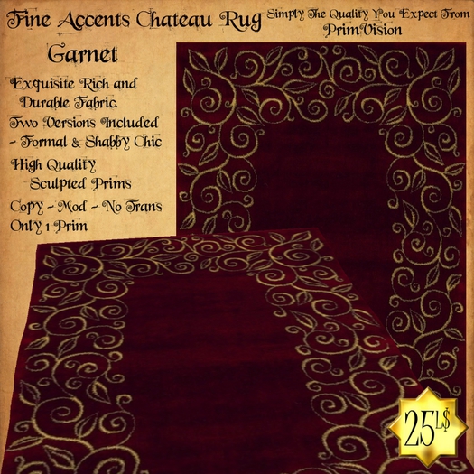 *PV* Fine Accents Chateau Rug - Garnet