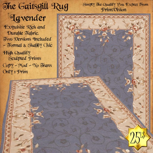 *PV* The Gaitsgill Rug - Lavender
