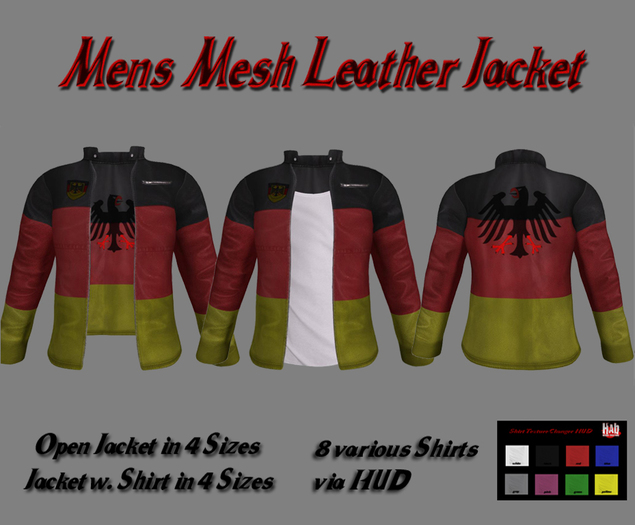 Second Life Marketplace Mens Mesh Leather Jacket Germany