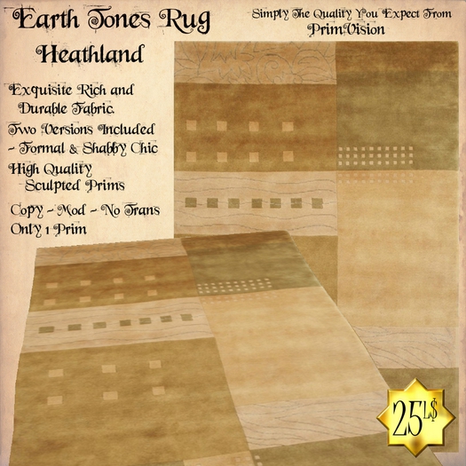 *PRIMVISION* Earth Tones Rug - Heathland