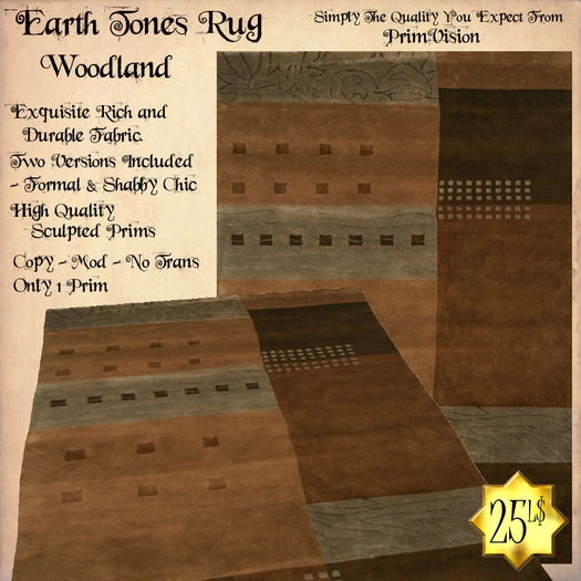 *PV* Earth Tones Rug - Woodland