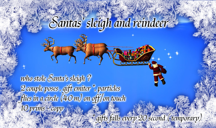 Santa sleigh and reindeer Advent-ure