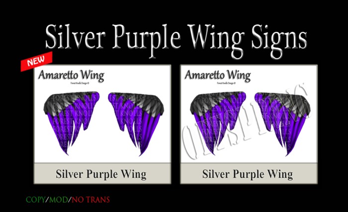 SILVER PURPLE WING SIGNS & OFFSPRING