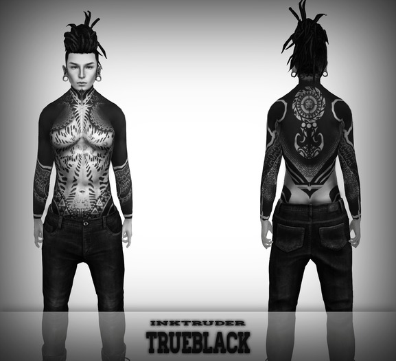 *InkTruder* TrueBlack Tattoo w/ Slink applier