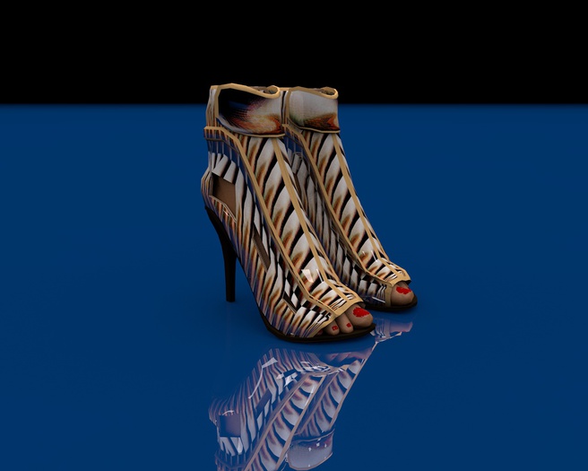 High-heeled Shoe, Snakeskin-