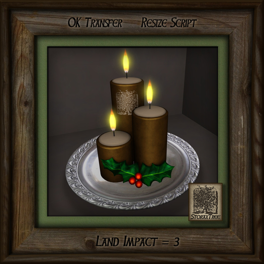 Holiday Candles Platter Fa