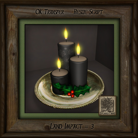 Holiday Candles Platter Es