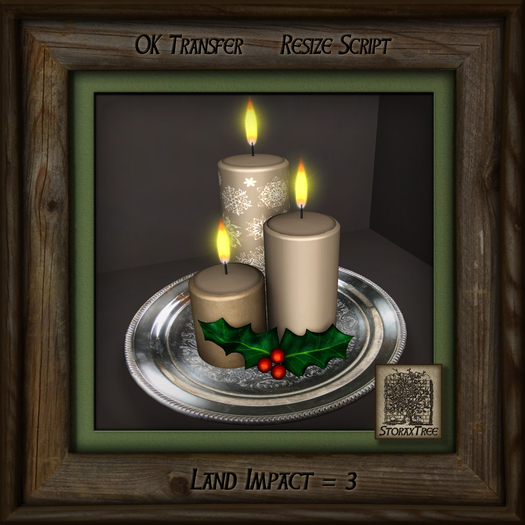 Holiday Candles Platter Bf