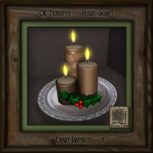 Holiday Candles Platter Ac