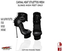 CAUSTIC BLACK SLINKS HIGH FEET