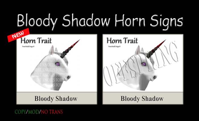 BLOODY SHADOW HORN SIGNS & OFFSPRING