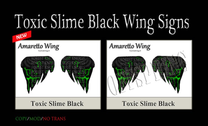 TOXIC SLIME BLACK WING SIGNS & OFFSPRING